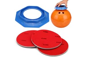 Universal Bowling Ball Sanding Pads Holder, Include 1000/2000/3000 Sanding Pads Precision Surface Maintenance Tool for Bowlin