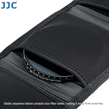 JJC Filter Case 3 Pockets Holds 3x 82mm Round Filters Foldable Belt Loop Gray view 3