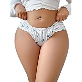 SHENHE Women's Plus Size Satin Underwear Floral Bow Bikini Panty Ruched Low Rise Hipster