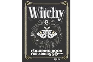 Witchy Coloring Book for Adults: 50 Modern Witch Coloring Pages | Gothic Magical Witchcraft Art with Potions, Book of Shadows