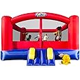 Blast Zone Double Play - Inflatable Dual Hoops Bounce House with Blower - Premium Quality - Holds 7 Kids - Safe and Clean