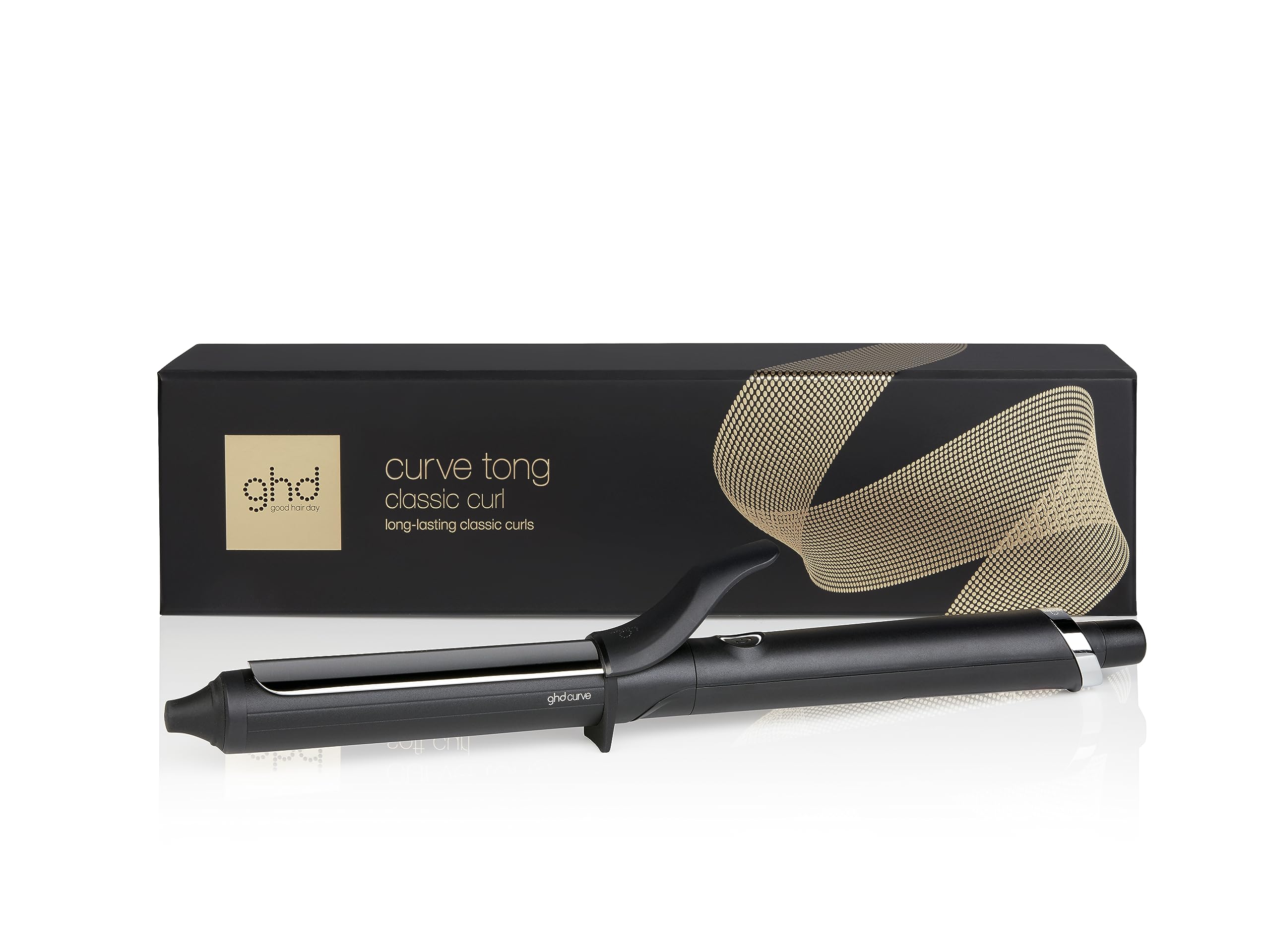 ghd Curve Classic Curl Tong - 26 mm Medium Barrel, Creates Classic Bouncy Curls or Loose Romantic Waves, Ultra-Zone Technology With Optimum Styling Temp 185ºC, Protective Cool Tip, Auto Sleep Mode