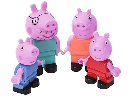 PlayBIG Bloxx - Peppa Wutz - Spielfiguren-Set mit Peppa Pig´s Familie, kompatibel mit bekannten Bausteinen