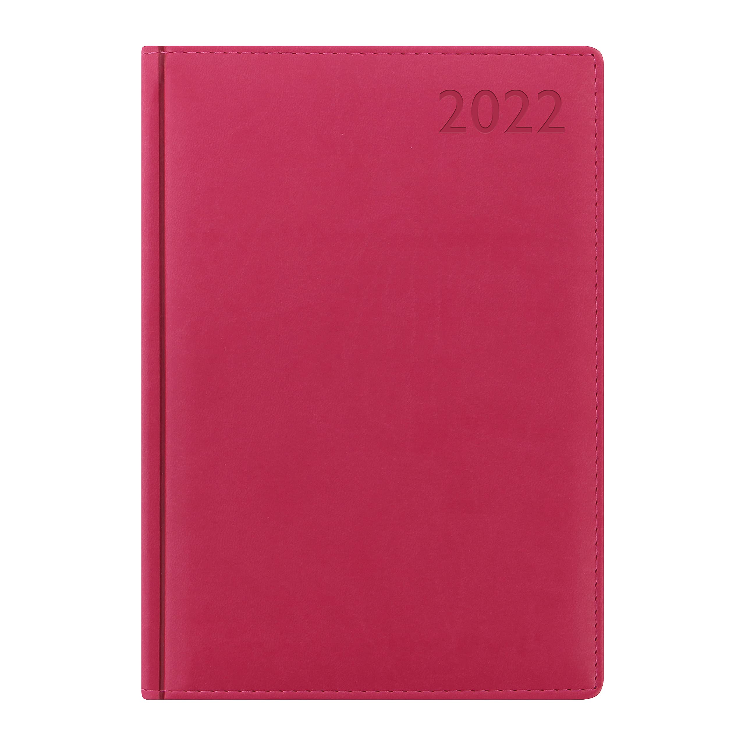 Letts of London Verona A5 Day to a Page with appointments and Planners 2022 Diary - Pink, 22-080451