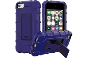 ZoneFoker for iPod Touch 7th Generation Case, iPod Touch 6th / 5th Generation Case Heavy Duty Shockproof Rugged Cover for Apple iPod Touch 7/6/5 Generation Case for Kids Boys Navy Blue