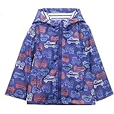 Sosomi Kids Waterproof Jacket Boys and Girls Lightweight Raincoat Hooded Zip-Up Outerwear Kids Raincoat