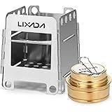 Lixada Wood Burning Camping Stoves Charcoal Stove Portable Foldable Stainless Steel Stove Ultralight Backpacking Stove for Ca