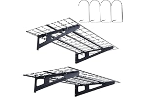 VEVOR 2 x 4 ft Wall Mounted Shelving, 2 Pack Heavy Duty Shelves 500lbs Capacity, Floating Shelves for Shop, Shed, Storage