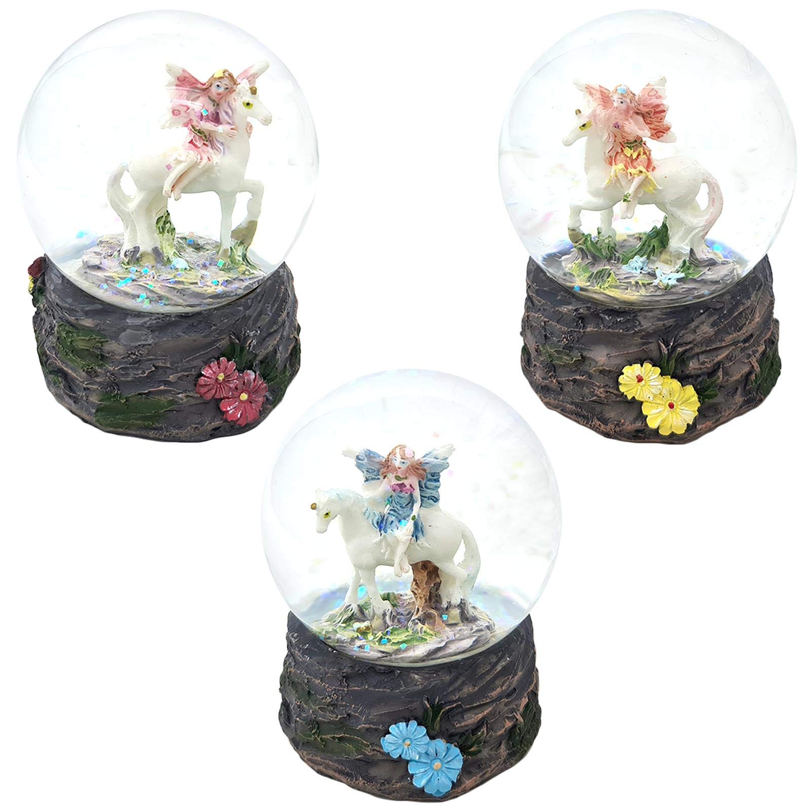 Flower Fairy Riding Unicorn Snow Globe Waterball by lotusandlime Buy