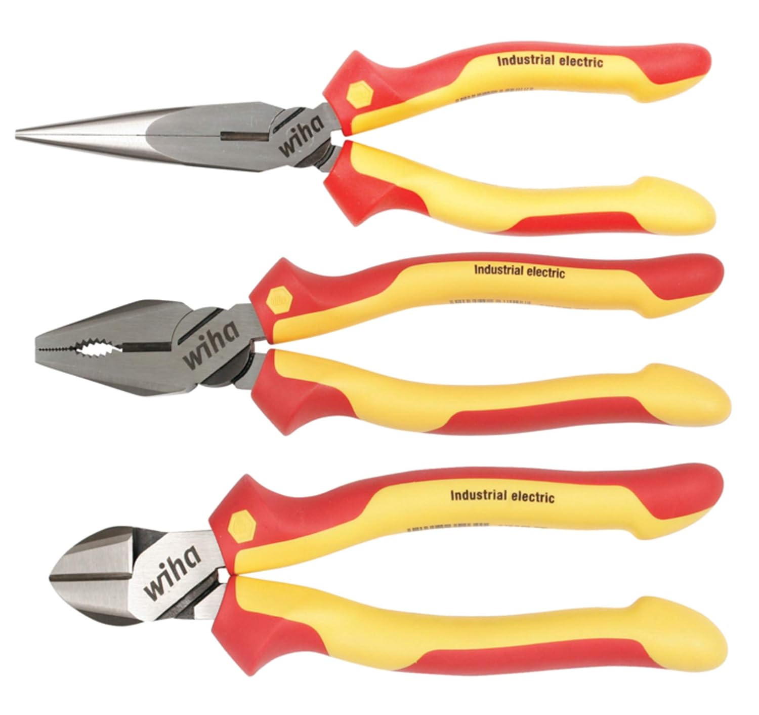 Wiha 32981 Insulated Industrial Pliers/Cutters Set, 3Piece Amazon.co
