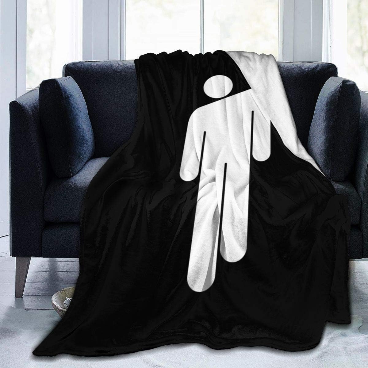 Mniunision Billie Eilish Merch Soft Warm Blanket, Flannel Fleece Blanket, Super Soft Micro-Velvet Blanket, Super Soft Hypoallergenic Plush Bed Sofa Living Room