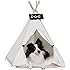 little dove Pet Teepee Dog(Puppy) & Cat Bed - Portable Pet Tents & Houses for Dog(Puppy) & Cat Beige Color 28 Inch (with or without optional cushion)