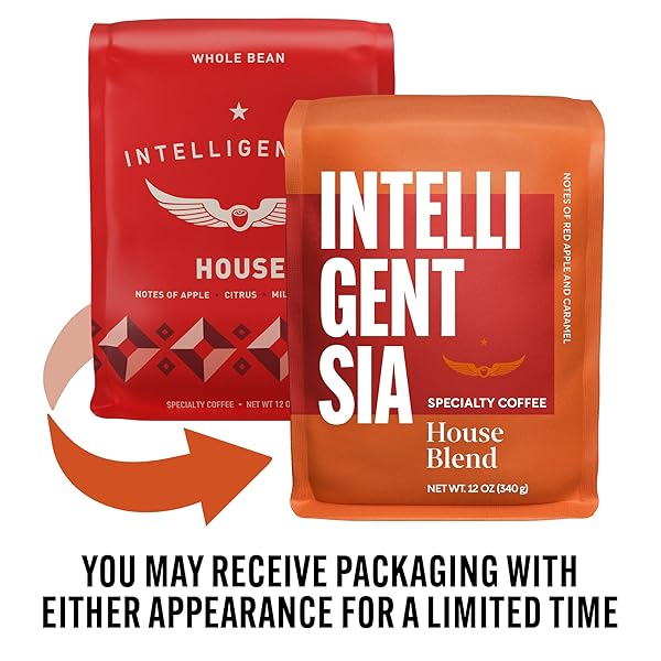 INTELLIGENTSIA COFFEE, LIGHT ROAST WHOLE BEAN COFFEE, 100% ARABICA COFFEE – HOUSE BLEND 12 OUNCE BAG