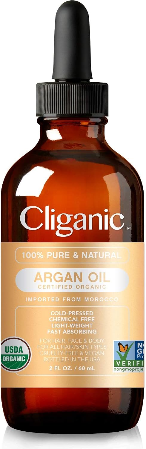 Cliganic Organic Argan Oil, 100% Pure - for Hair Face & Skin, 60 ml (Pack of 1) - Image 3