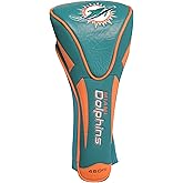 Team Golf NFL Miami Dolphins Hybrid Head Cover Hybrid Golf Club Headcover, Hook-and-Loop Closure, Velour lined for Extra Club Protection