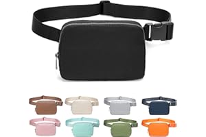 MEISEE Fanny Belt Bag Waist Pack Crossbody Bags Bum Bag for Running Hiking Travel Workout Adjustable Strap for Women -black