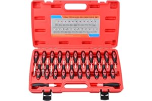 Prokomon 23pcs Car Universal Terminal Release Removal Tool Set Automotive Wiring Connector Crimp Pin Extractor for BMW Ford VW