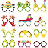 Kitticcino Mexican Fiesta Party Decorations Fiesta Paper Eyeglasses Taco Party Favors Fiesta Photo Booth Props Party Supplies