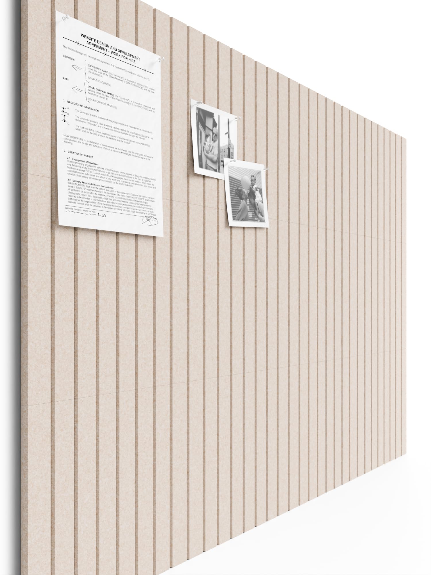 Photo 1 of Bumusty Large Cork Board Alternative-48 x 36" Felt Bulletin Board Tiles, with 30 Pushpins, 70 Adhesive Tabs, 12-Pack Slat Wall Paneling, Cork Boards for Office Push Pin Board Felt Board-Oatmeal