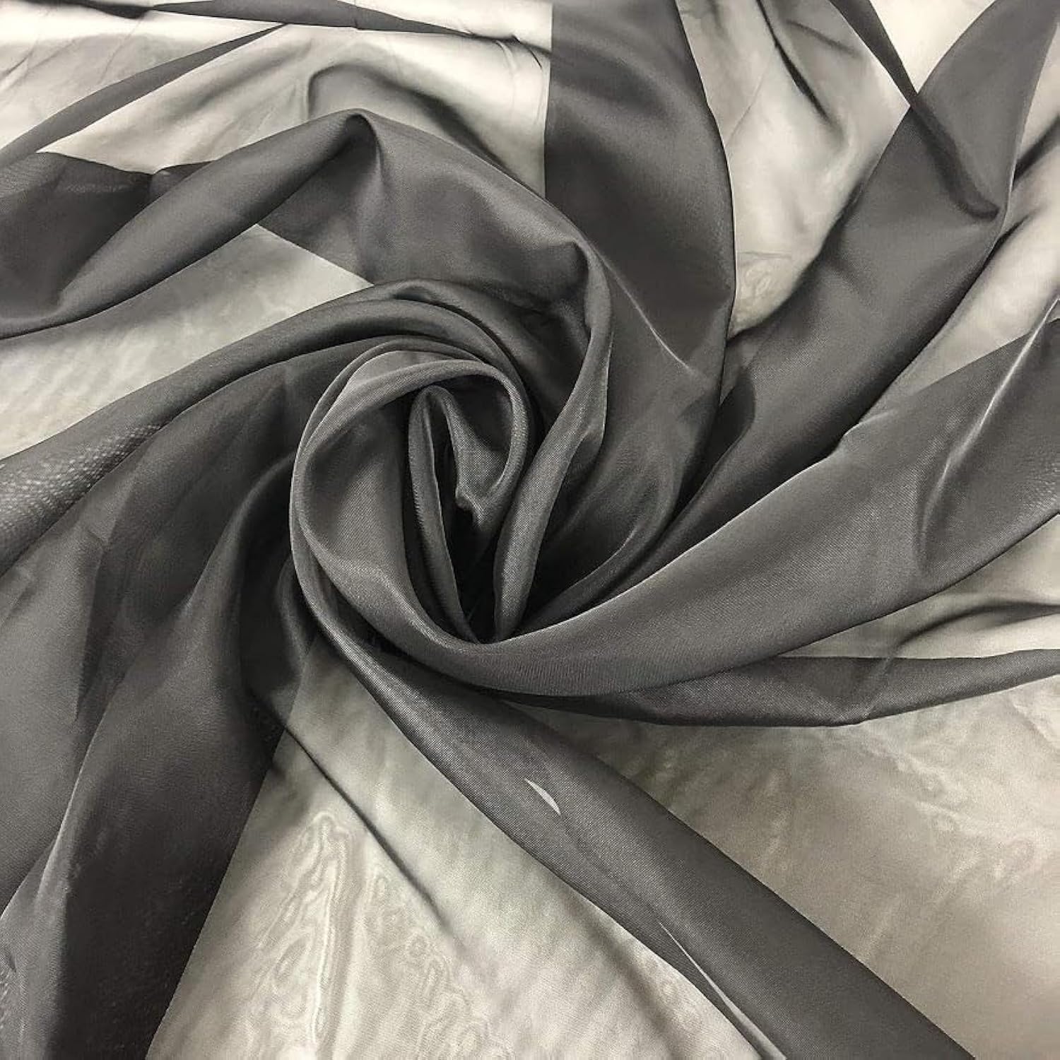 Megachest Wedding Drape Voile Fabric 58 Inches Wide DIY Material (Black, 5 Meters Long) — image 1