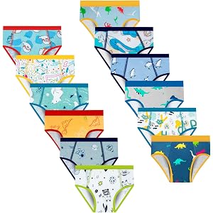 Cogindss Xmrlvn Briefs for Boys Kids Underwear Toddler Pants Cotton,2-9 Years,12 Pack
