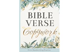 Bible Verse Copywork - Print Handwriting Practice Workbook: Scripture Tracing and Penmanship Exercises for All Ages (King Jam