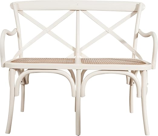 Biscottini Divanetto Due Posti Tipo Thonet Finitura Bianco Antico L91xpr40xh88 Cm Amazon It Casa E Cucina