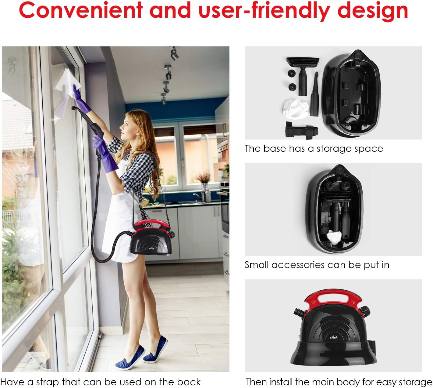 Super Saturday SIMBR Steam Cleaner Best Steam Mop Maximum 6M Cleaning