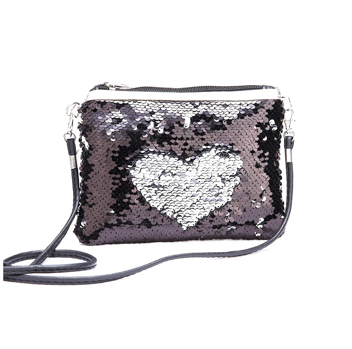 Girls Glitter Sequins Crossbody Purse Women Shoulder Bag