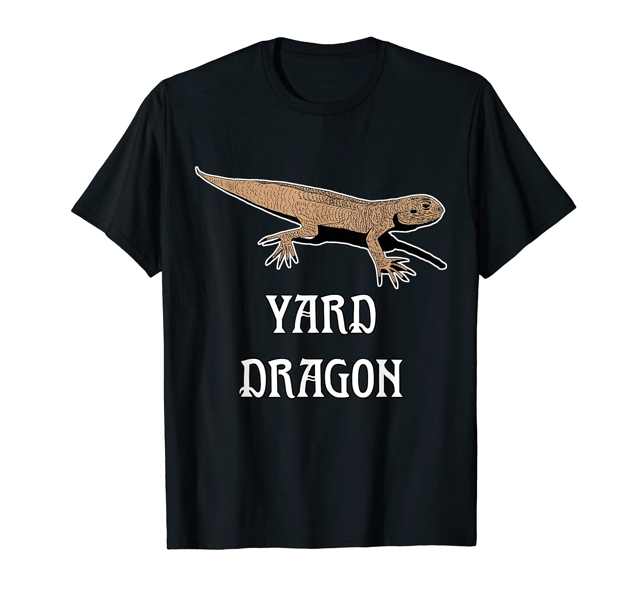 Yard Dragon Lizard Reptile Gecko Reptilian Lovers Silly Fun T-Shirt