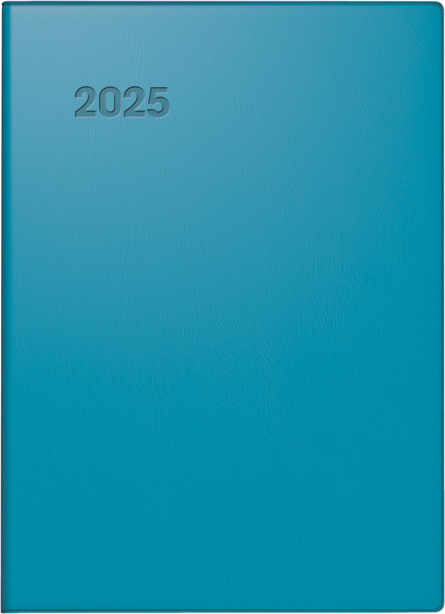 BRUNNEN Pocket Diary Model 731 (2025), 2 Pages = 1 Week, A6, 144 Pages, Plastic Cover, Petrol Blue
