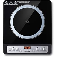 COMFEE’ 1800W Digital Electric Portable Induction Cooktop Countertop Burner, with 8 Power & Temperature Settings & 180…