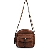 REDSINDA Small Cute Corduroy Crossbody Bag Mini Shoulder Bag Handbags Purse with Zipper Pocket