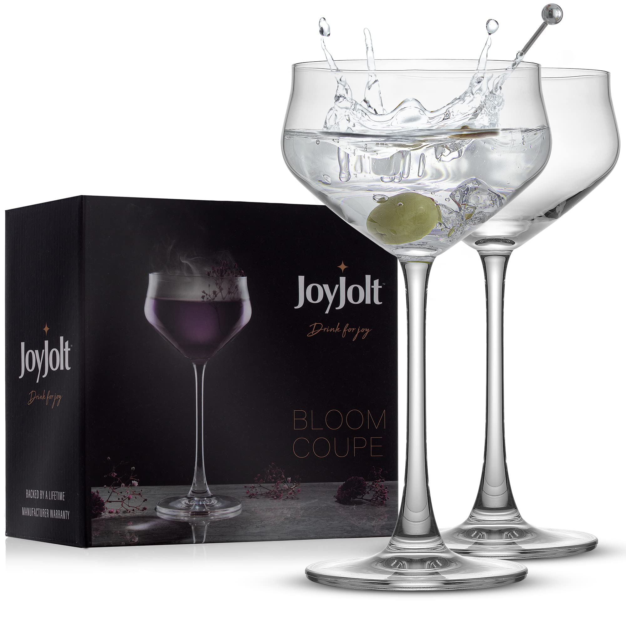 Mua JoyJolt Crystal Cocktail Glasses Coupe Glasses Made in Europe, 9.2oz Martini Glasses, Set
