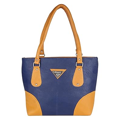 SAHAL PU Blue Shoulder Bag for Women