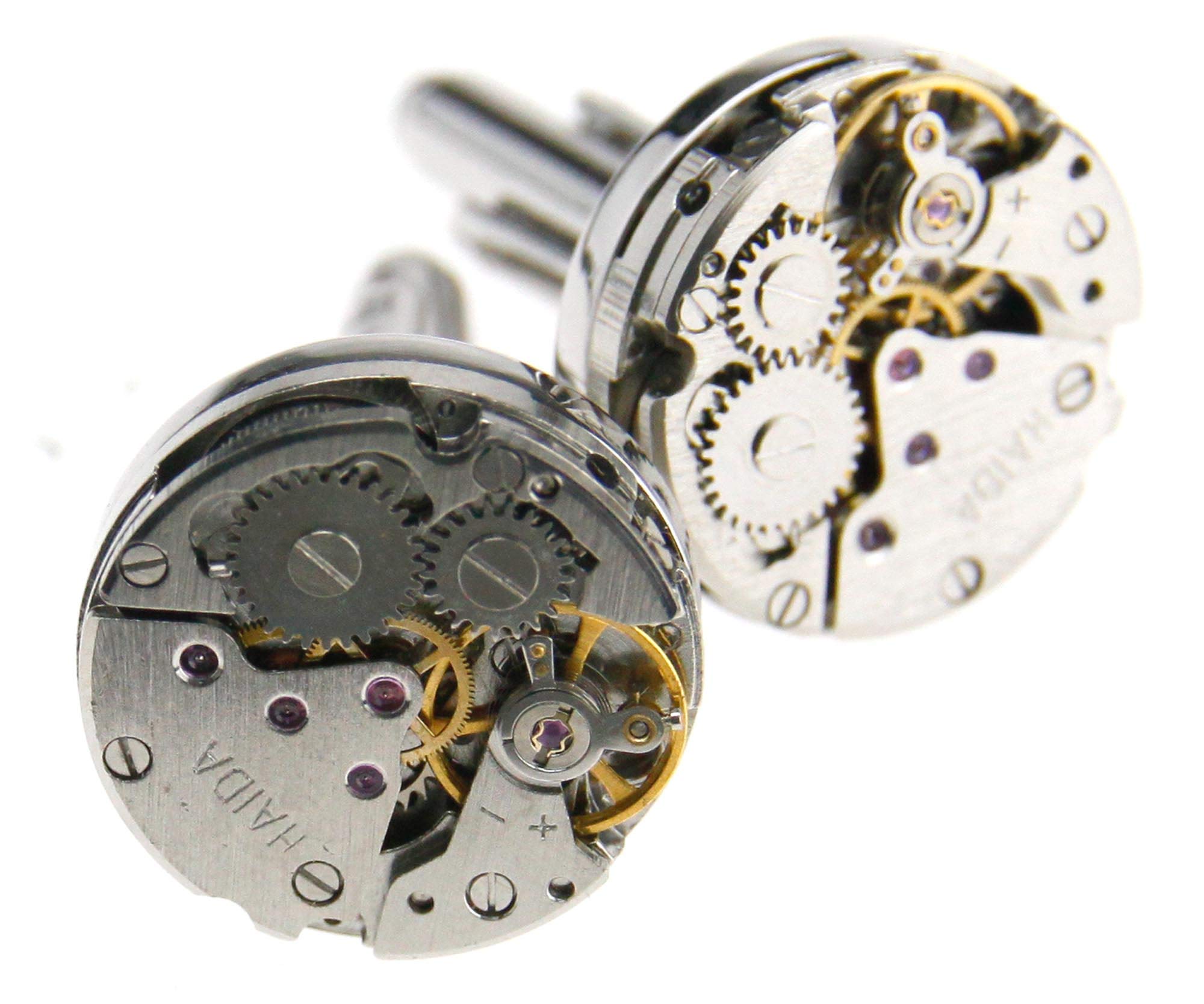 Create idea 2X Watch Movement Mens Cufflinks Clockwork Vintage Gear Mens Cufflink Birthday Anniversary Graduation Gift