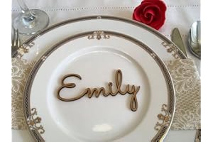 Wood wedding place name settings Wooden laser cut names Place cards Birthday Parties Event Personalized Christmas table Rusti