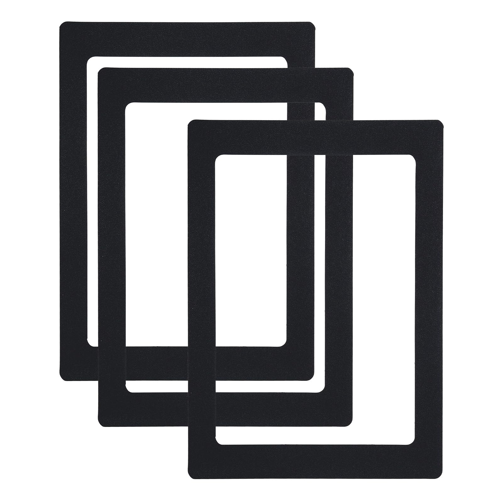 PATIKIL 5x7 Magnetic Picture Frame, 3pcs Magnetic Frame Magnetic Photo Frames Reusable for Refrigerator Metal, Black