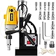 Vevor 1100W Magnetic Drill Press with 37257 Inch (40mm) Boring Diameter MD40 Magnetic Drill Press Machine 2810 LBS Magnetic Force Magnetic Drilling System 550 RPM with 11 Pcs HSS Annular Cutter Kit