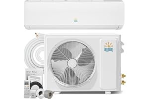 Oylus 18000 BTU Mini Split Ac/Heating System - 19 SEER2 Mini Split AC Unit with Heat Pump, 230V Energy Efficient Ductless AC Unit Up to 1250 Sq.Ft with Installation Kit