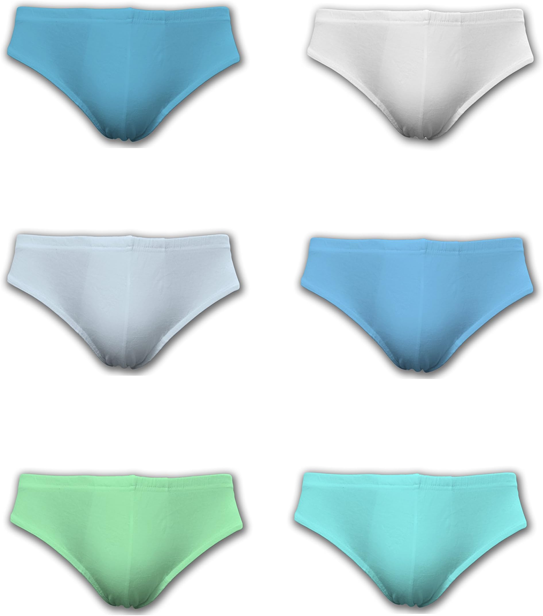 ANDREW SCOTT Men's Cotton Color Sport Briefs Underwear - 6 Pack & 12 Pack