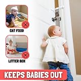 Door Buddy Baby & Cat Proof Latch Grey - Adjustable Door Strap view 2