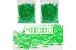 DORTRUE Gel Balls Blaster Ammo Splat r Ball Refill 7-8 mm,2 Packs,40,000 Pieces Orby Blasters Rounds Gel Splatter Blaster Refill, for Ages 14+