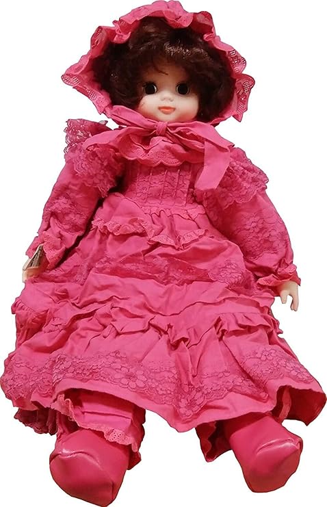 Amazon 昭和レトロ アイケイビードール 抱き人形 約60cm 衣装付き 黒髪 女の子 抱き人形 おもちゃ