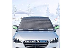 SAWUAA Custom fit for Mazda Windshield Snow Covers, 8 Layers WAaterproof Windproof Protection, Frost Defense, Ice, Sun, Snow, UV, Designed for Mazda Accessories (for Mazda CX-5)