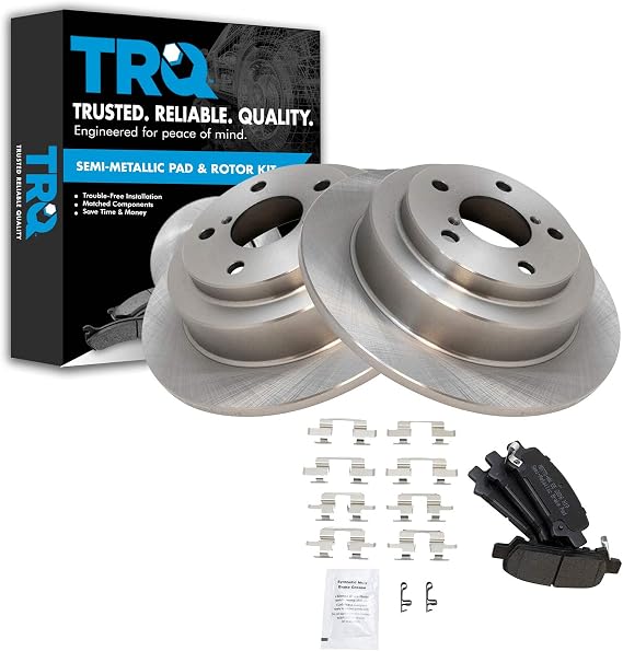 Premium Posi Semi Metallic Disc Brake Pad Set Front /& Rear for Subaru