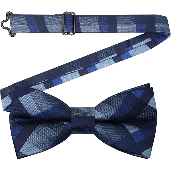 thumbnail image 2 of Retreez Pre-tied Bow Tie - Vintage Plaid Check Woven Microfiber 5 Inch Width 2 of 10