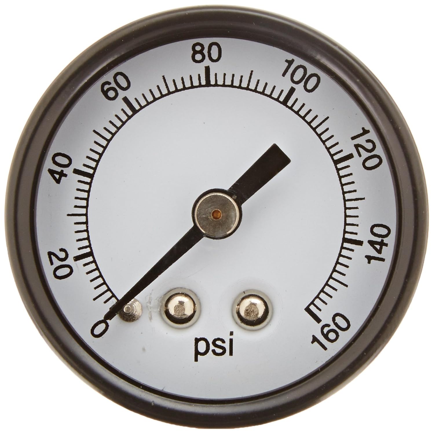 Chrome Bezel PIC Gauge 102D158F 1.5 Dial Center Back Mount Dry