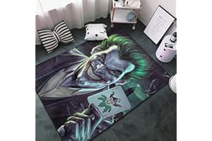 MIOOLKT Joker Area Rug Super Soft Floor Mat for Bedroom Living Room, Fluffy Carpet for for Room Kids Room Baby Room Dorm Nursery, Big Rug Anti-Slip Home Floor Carpet