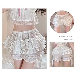 Vibsion Womens Lolita Bloomers Maid Ruffles Pumpkin